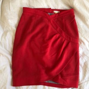 Red pencil skirt